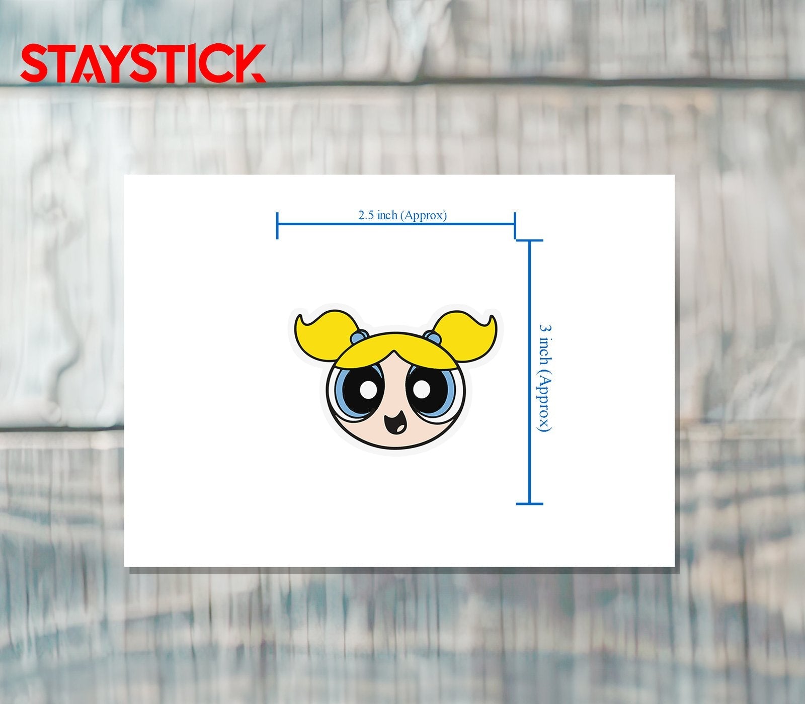 Bubbles Powerpuff Girls Sticker Premium Vinyl Sticker