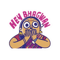 HEY BHAGWAN FUNNY STICKER Premium Vinyl Sticker