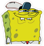 SpongeBob SquarePants Smirk Sticker Premium Vinyl Sticker