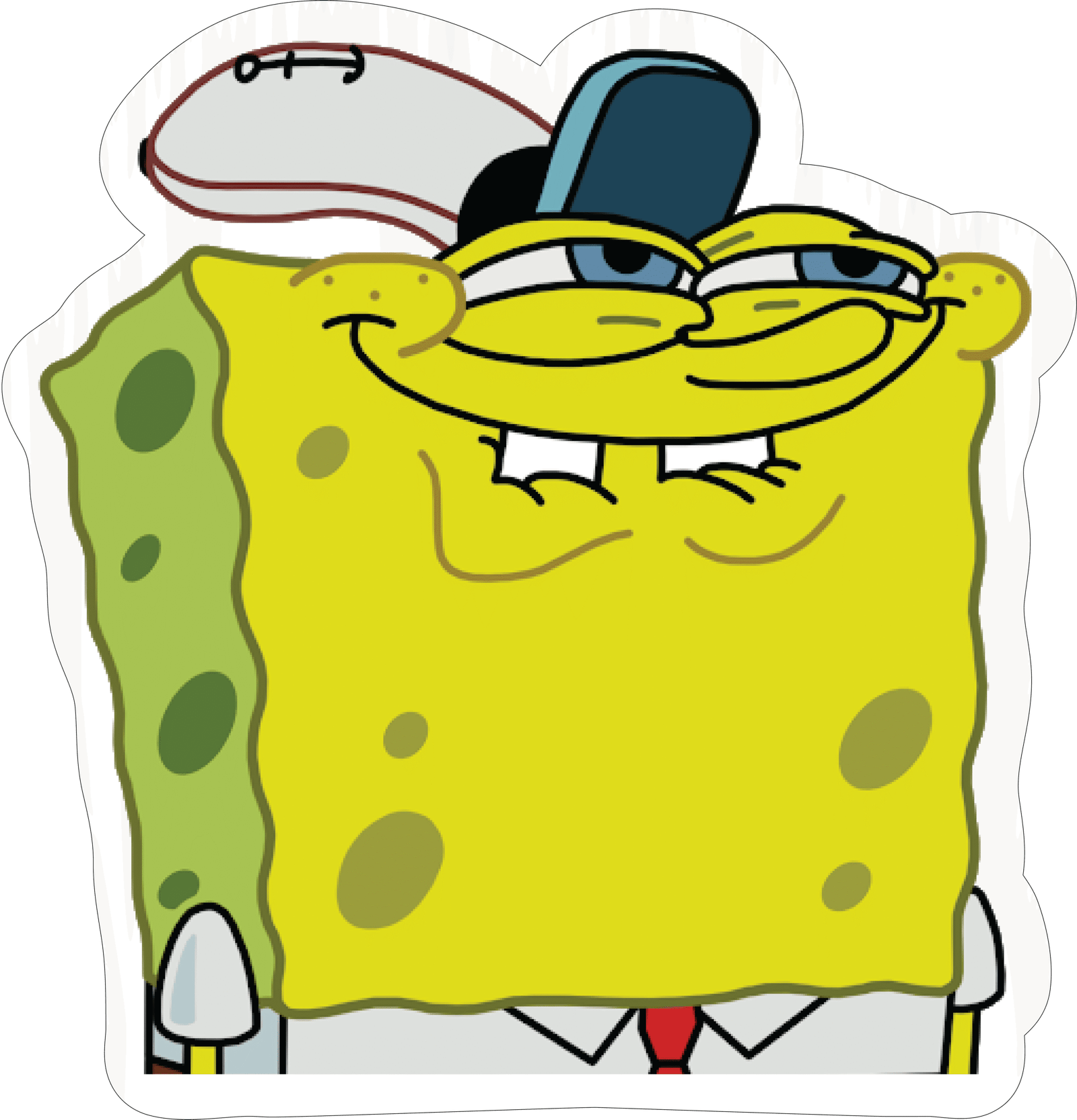 SpongeBob SquarePants Smirk Sticker Premium Vinyl Sticker
