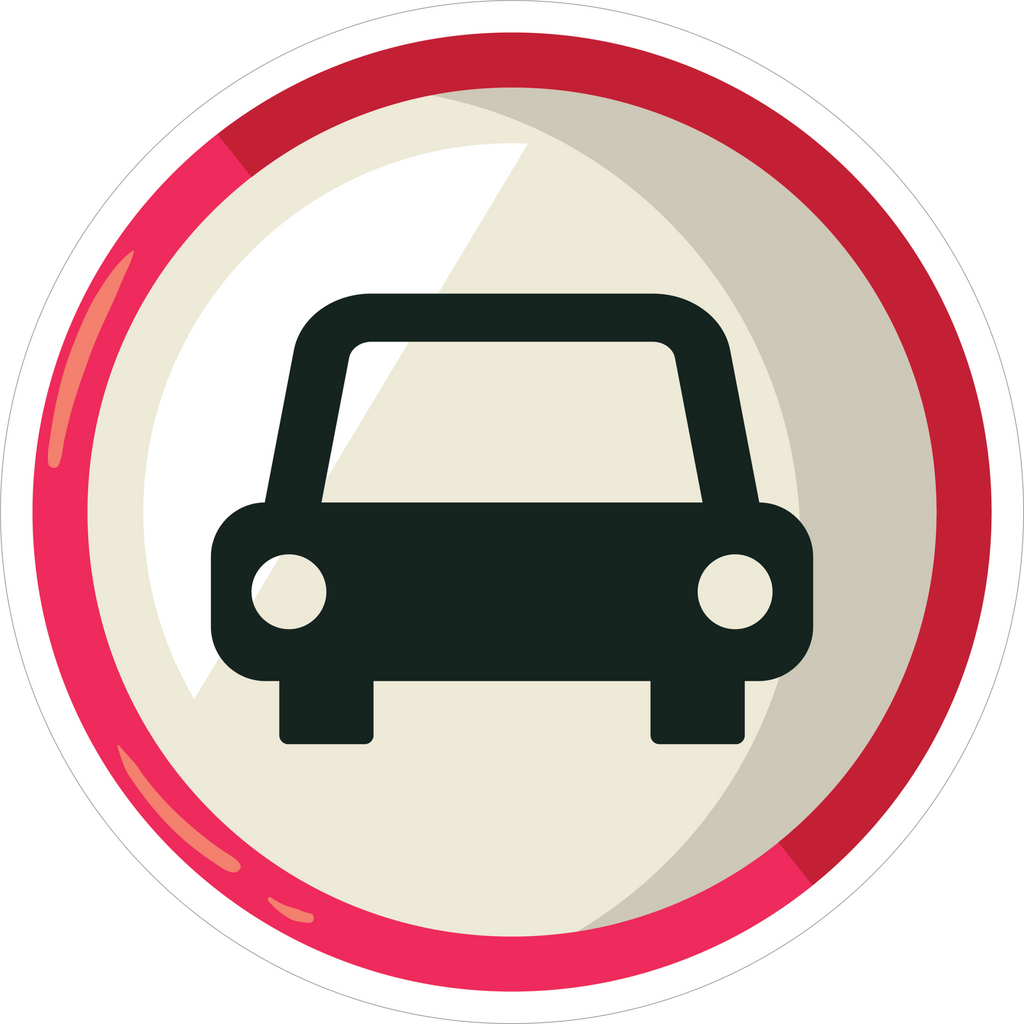 CAR TRAFFIC STICKER Premium Vinyl Sticker