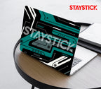 BLACK AND GREEN GRAPHICAL LAPTOP STICKER