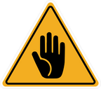 STOP HAND STICKER Premium Vinyl Sticker