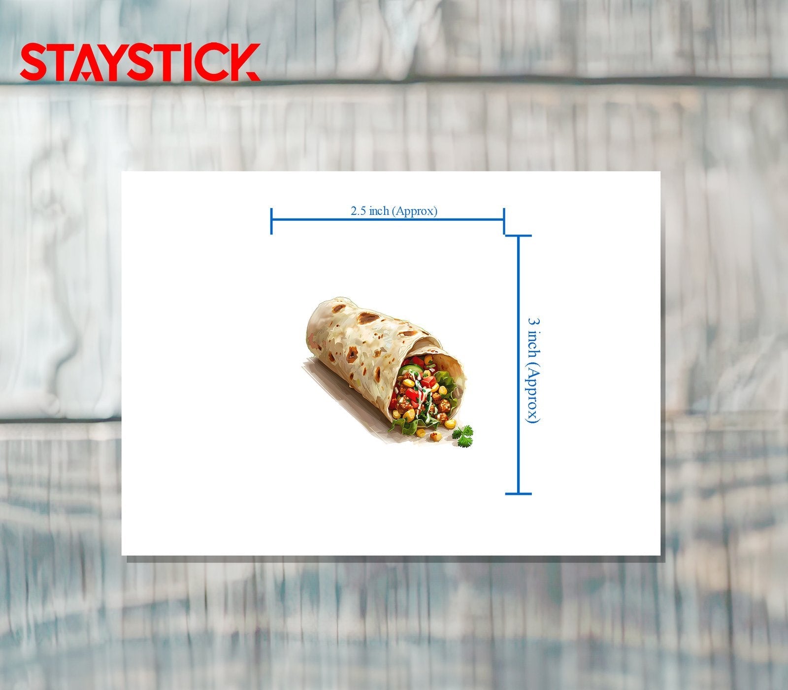 Delicious Burrito Sticker Premium Vinyl Sticker