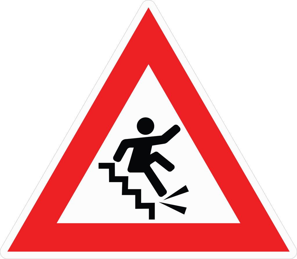 RISK FALLING STICKER Premium Vinyl Sticker