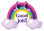 Good Job Rainbow Sticker Premium Vinyl Sticker