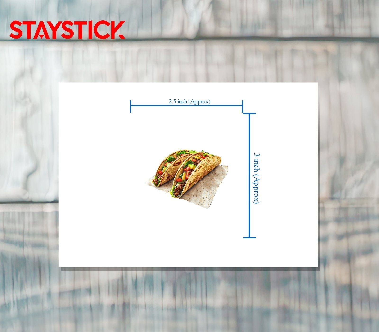 Delicious Tacos Sticker Premium Vinyl Sticker