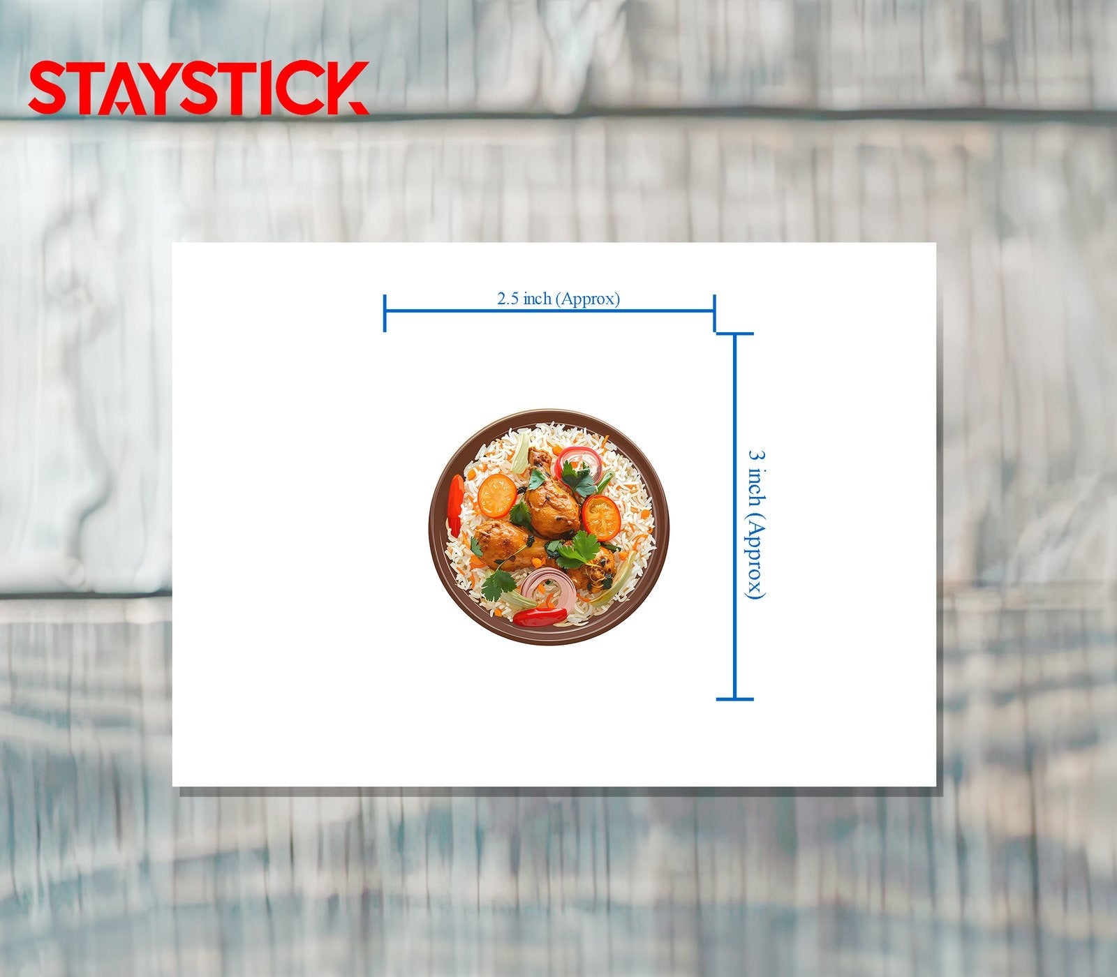 Chicken Biryani Sticker Premium Vinyl Sticker