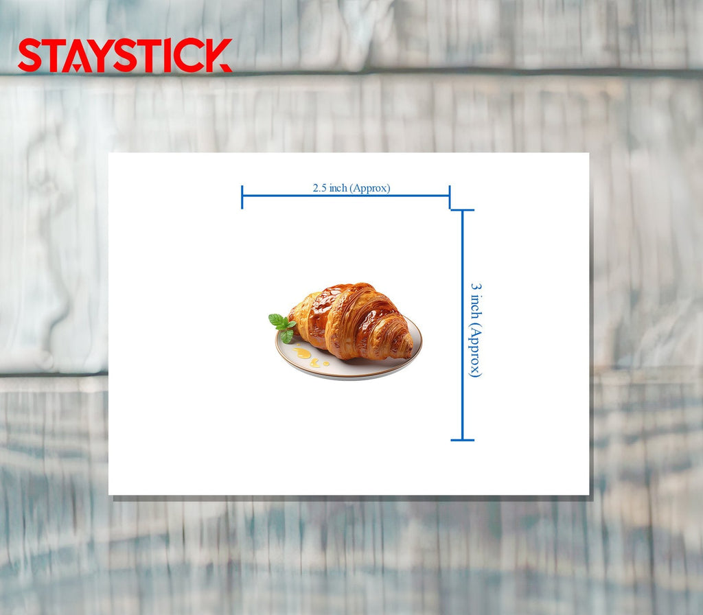 Golden Croissant Sticker Premium Vinyl Sticker