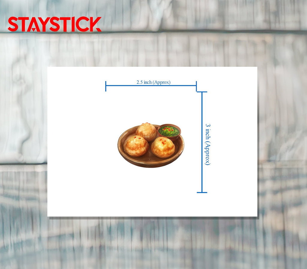 Radhaballavi with Aloo Sabzi Sticker Premium Vinyl Sticker