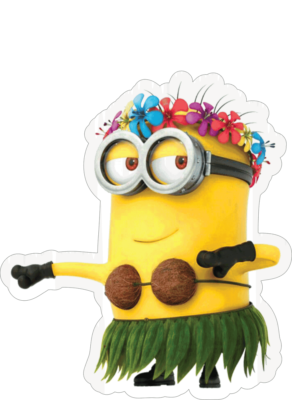 Hula Minion Sticker Premium Vinyl Sticker