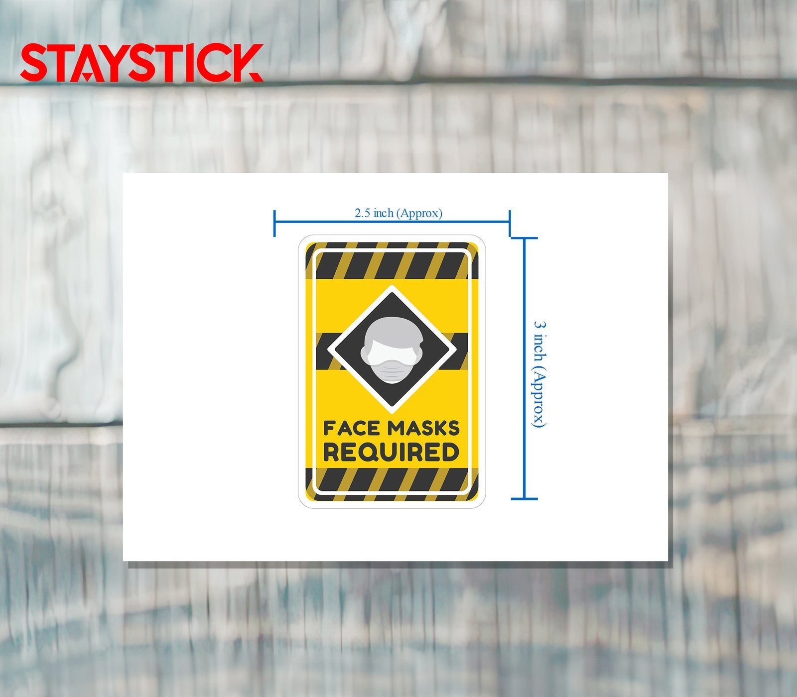 FACE MASK STICKER Safety Sticker