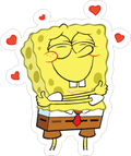 Spongebob Love Sticker Premium Vinyl Sticker