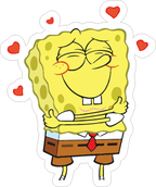 Spongebob Love Sticker Premium Vinyl Sticker