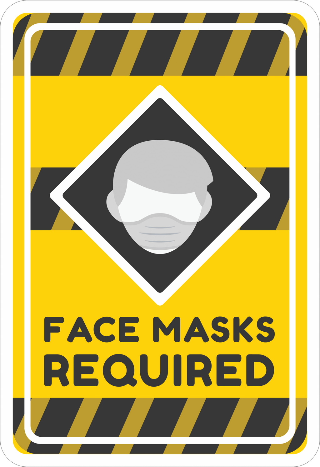 FACE MASK STICKER Safety Sticker