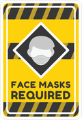 FACE MASK STICKER Safety Sticker