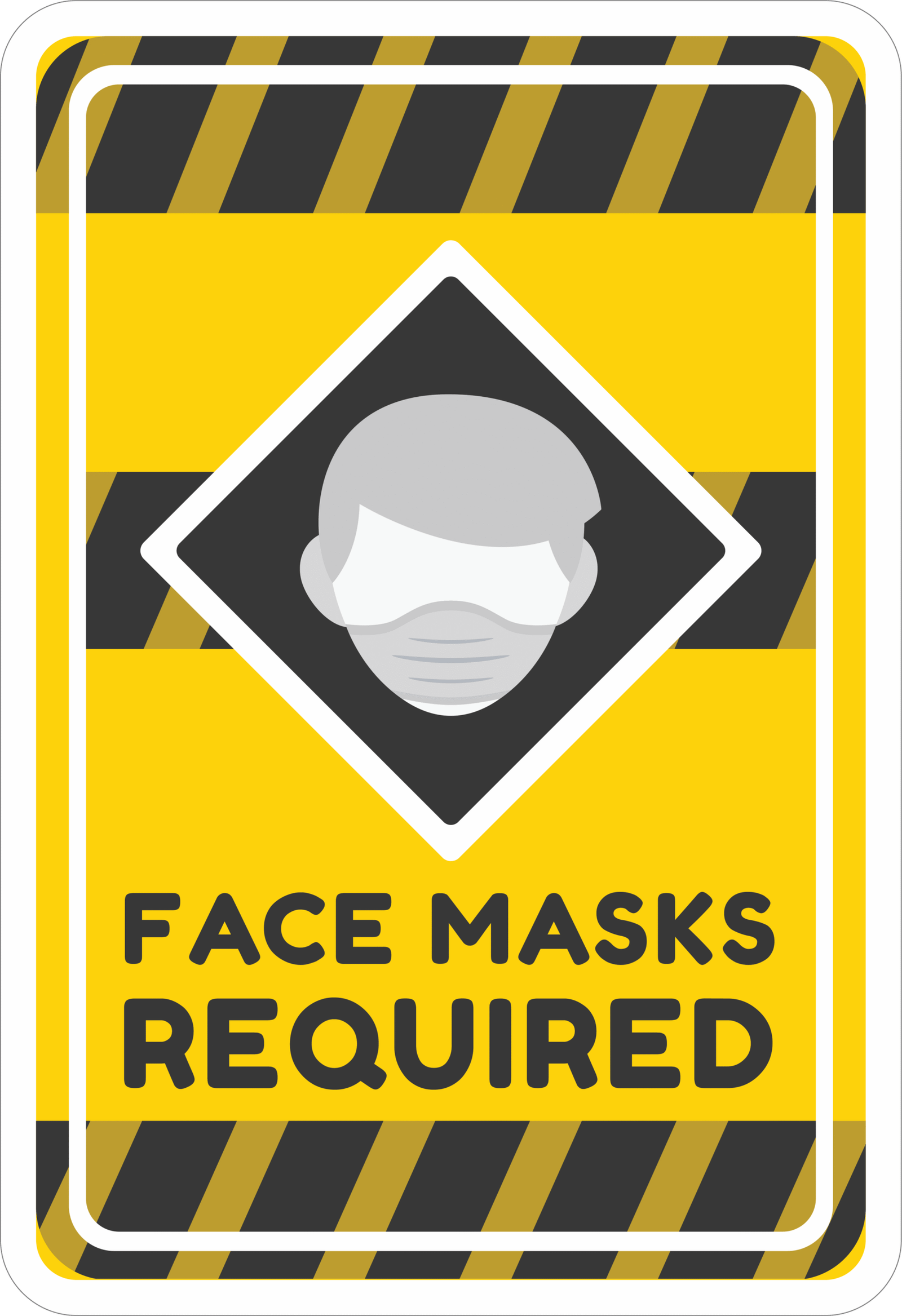 FACE MASK STICKER Safety Sticker