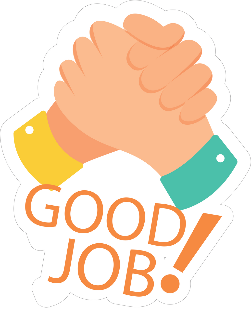 MOTIVATE STICKER Metalized Sticker