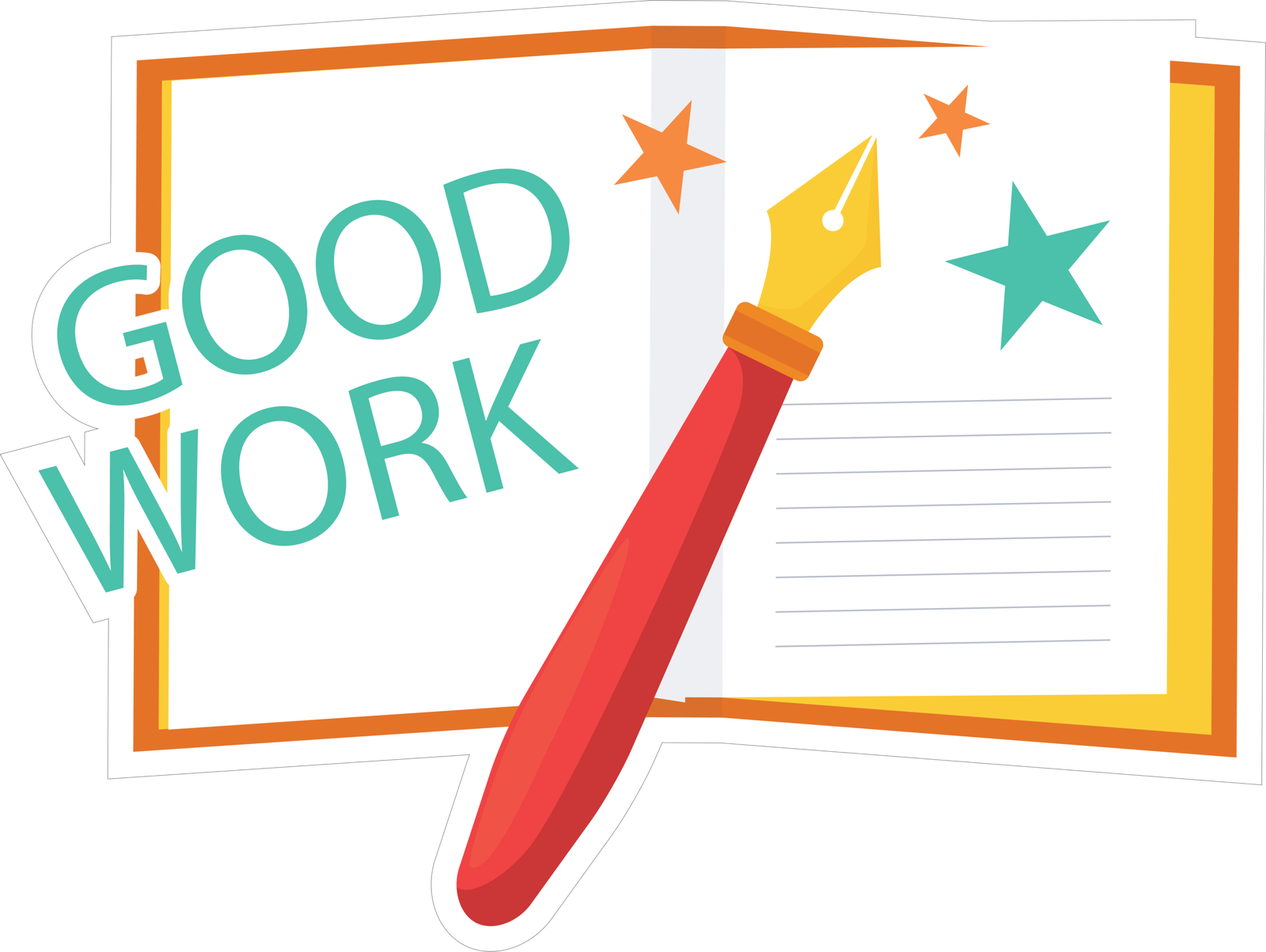GOOD WORK STICKER Premium Vinyl Sticker