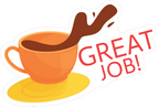 great job sticker Premium Vinyl Sticker