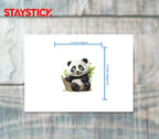 Cute Panda on Tree Stump Sticker Premium Vinyl Sticker