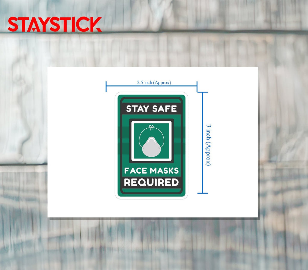 FACE MASK STICKER Safety Sticker