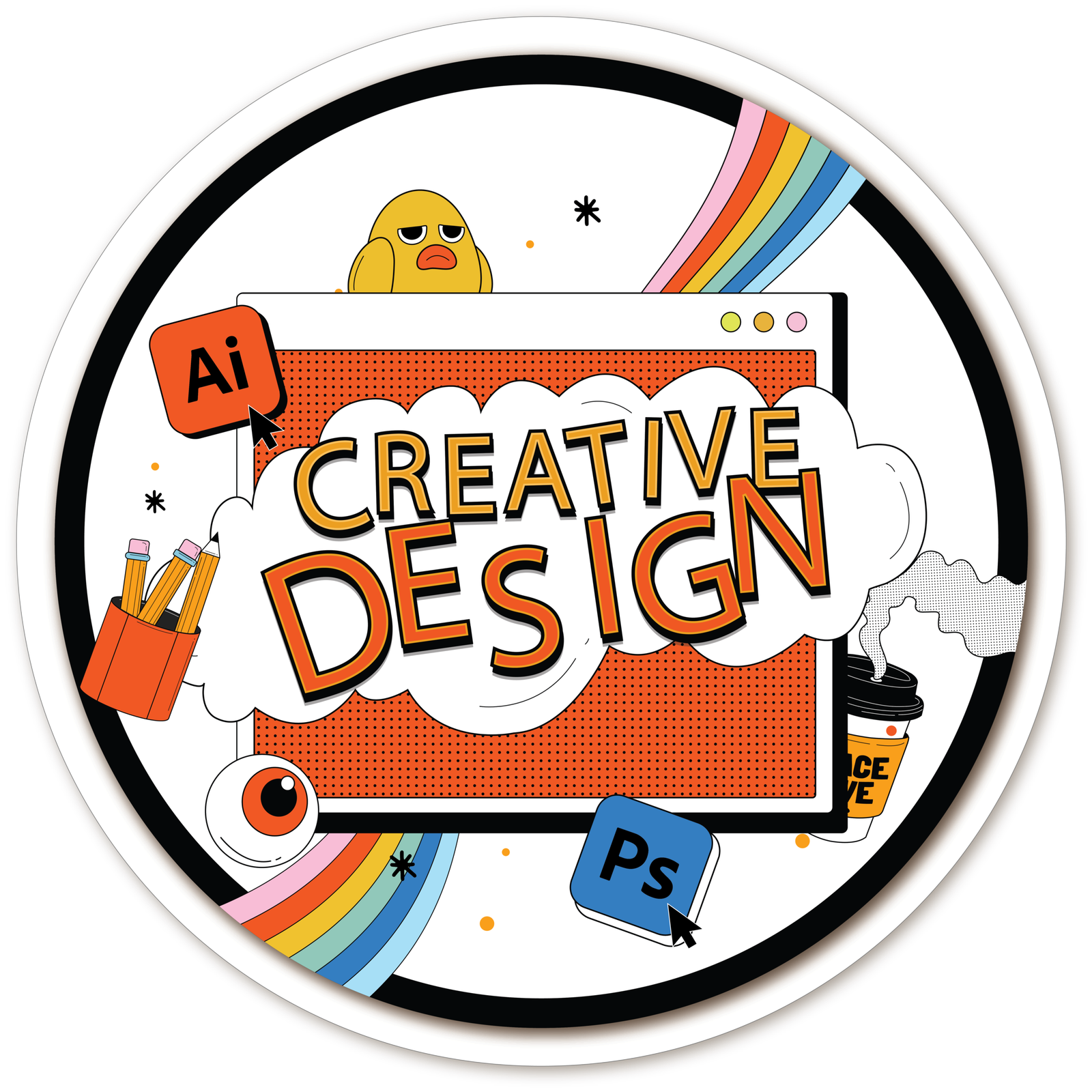LOGO STICKER Metalized Sticker