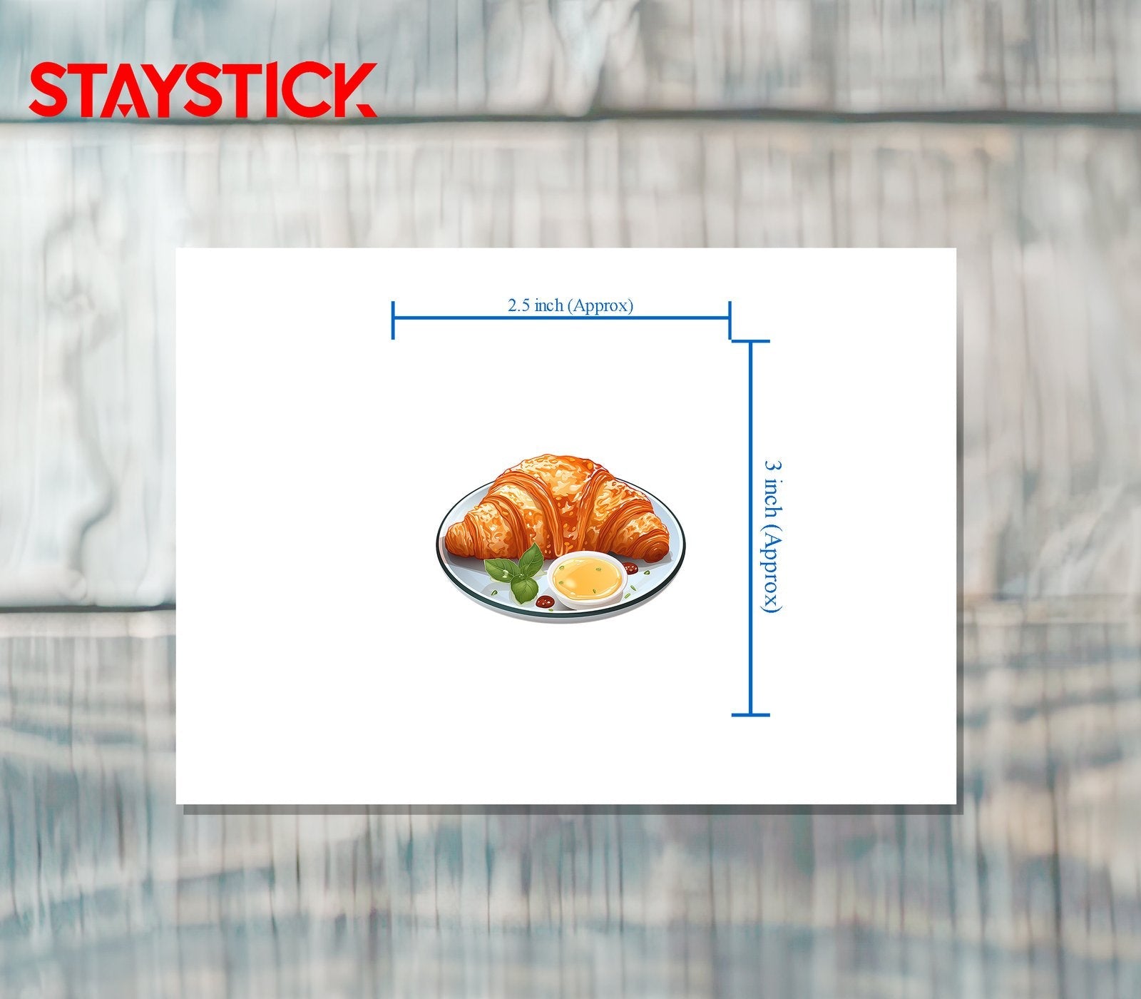 Delicious Croissant Sticker 3D Premium Sticker