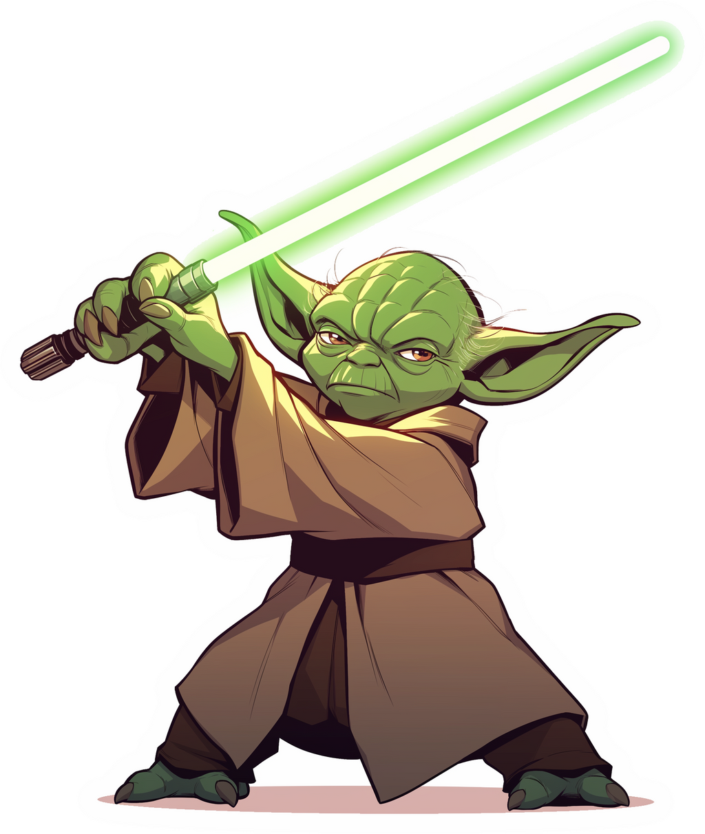 A powerful yodha sticker Premium Vinyl Sticker