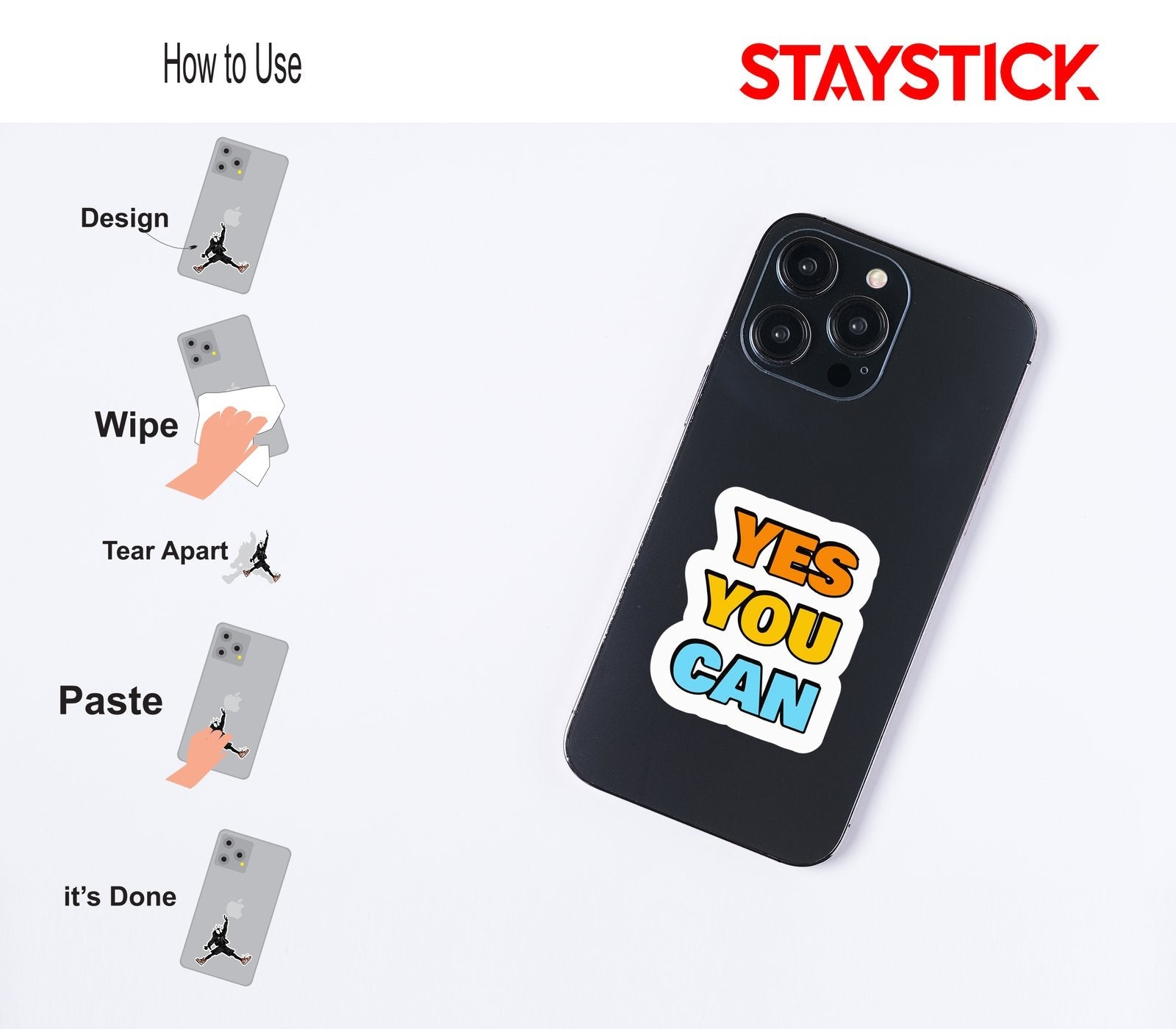 YES YOU CAN STICKER Premium Vinyl Sticker
