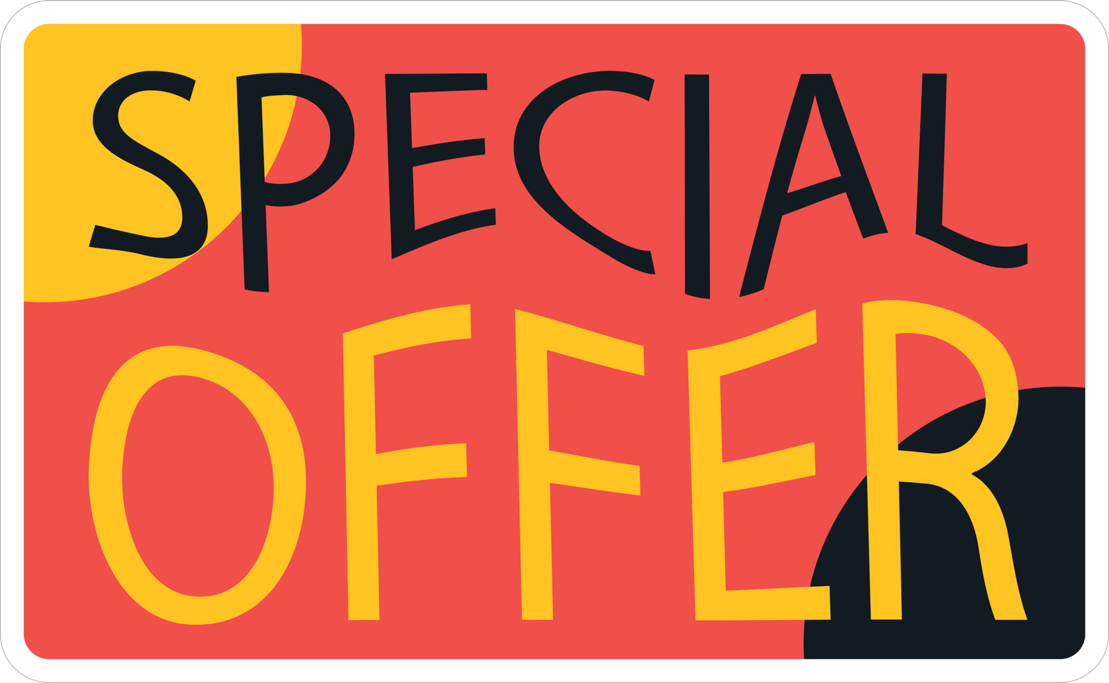 SPECIAL OFFER STICKER Premium Vinyl Sticker