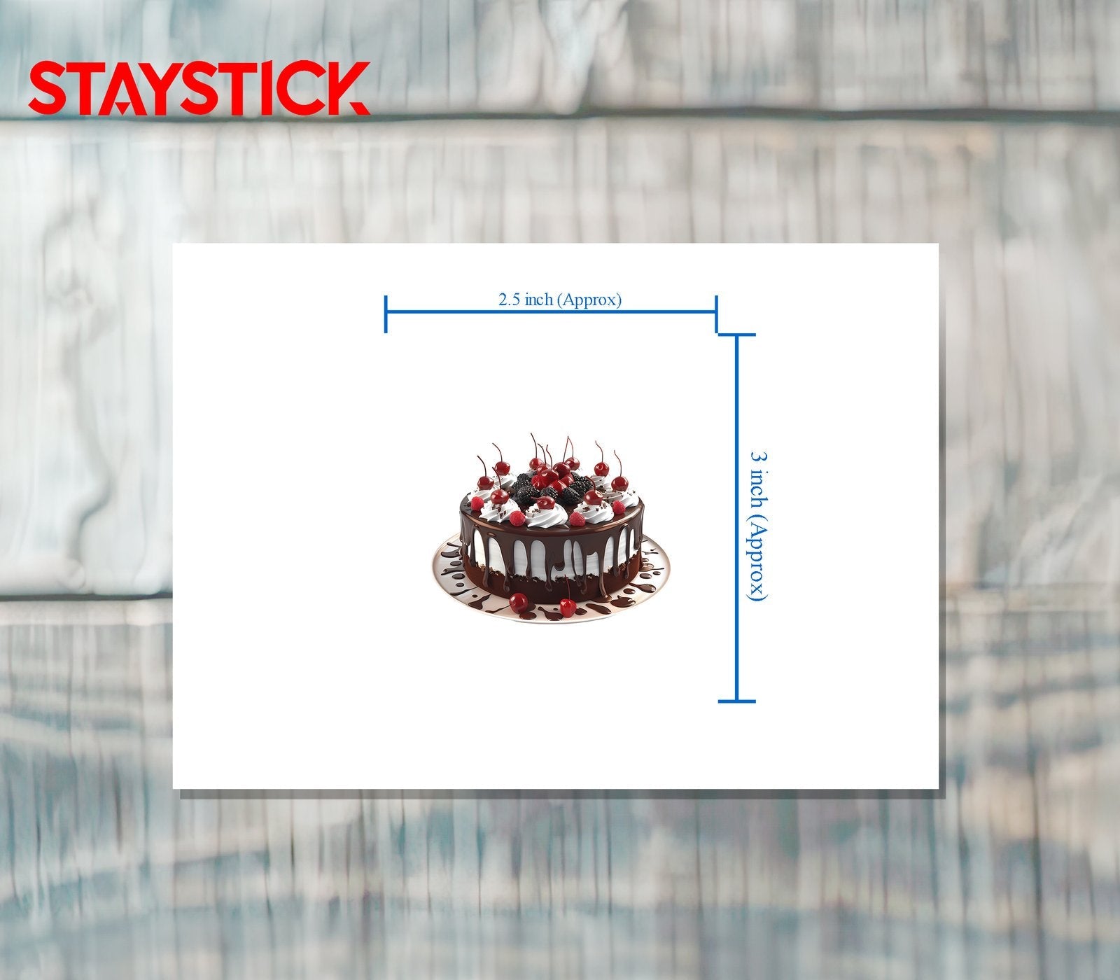 Chocolate Drip Cake Sticker Premium Vinyl Sticker