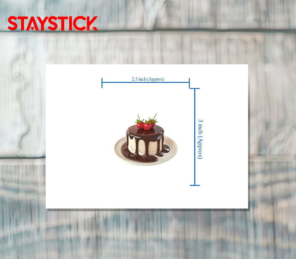 Sweet Chocolate Bliss Cake Premium Vinyl Sticker