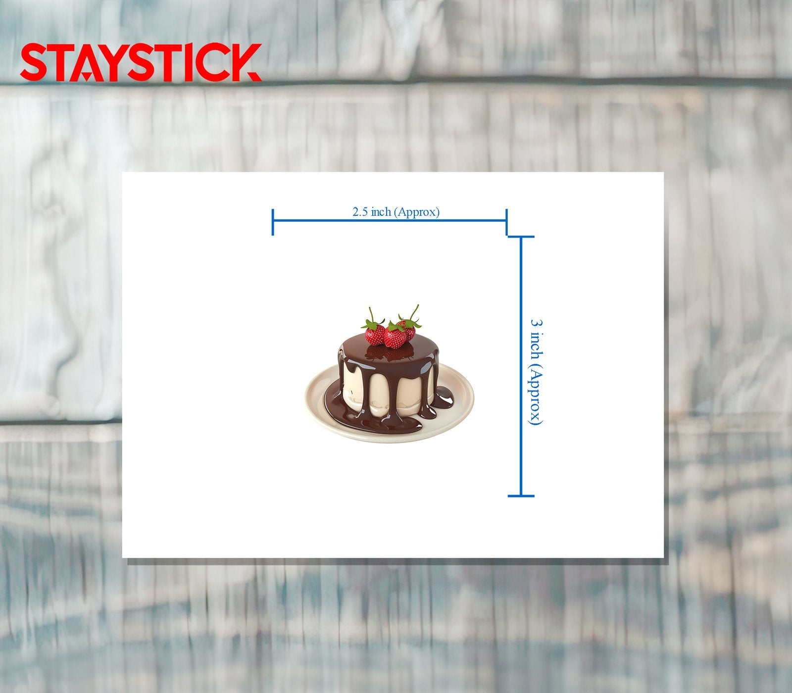 Sweet Chocolate Bliss Cake Premium Vinyl Sticker