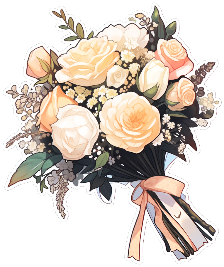 FLOWER BOOKE STICKER Premium Vinyl Sticker
