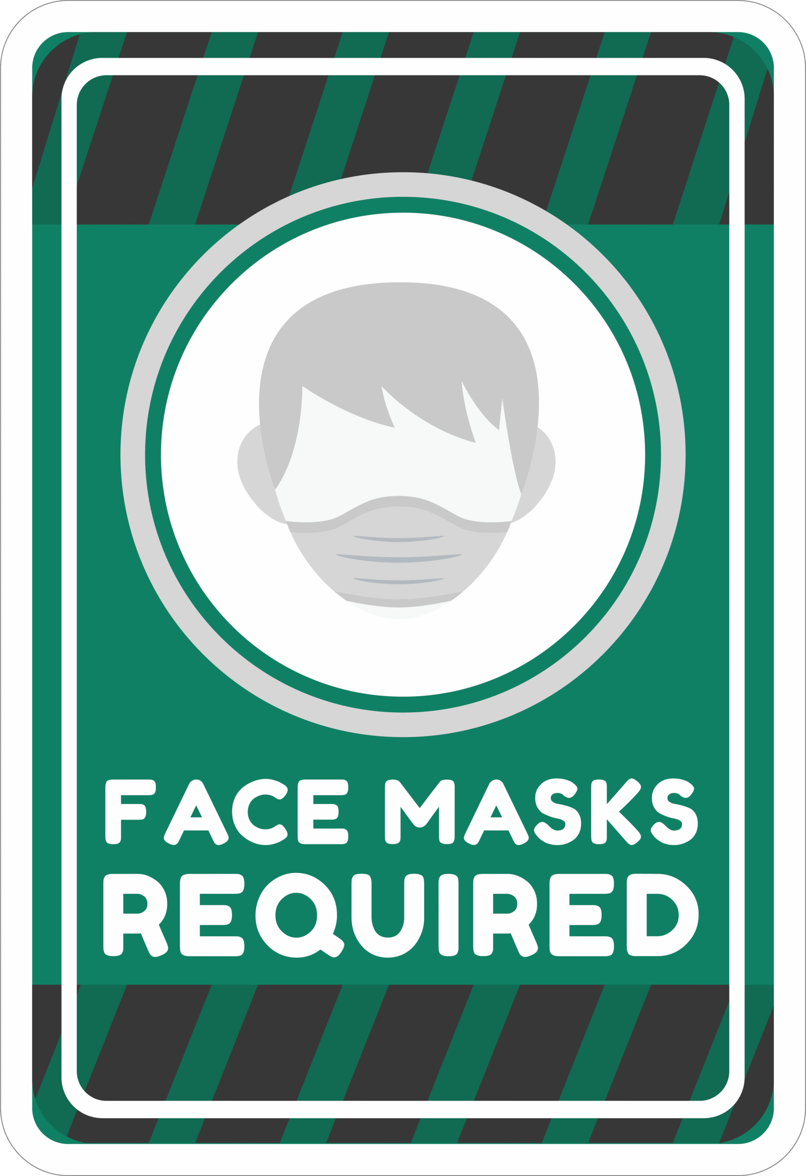 FACE MASK STICKER Safety Sticker