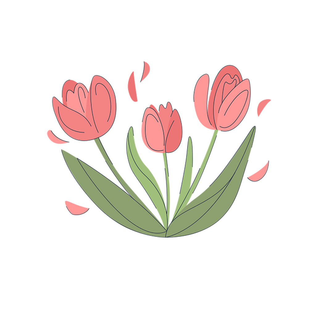 TULIP FLOWER STICKER Premium Vinyl Sticker