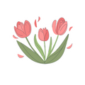 TULIP FLOWER STICKER Premium Vinyl Sticker