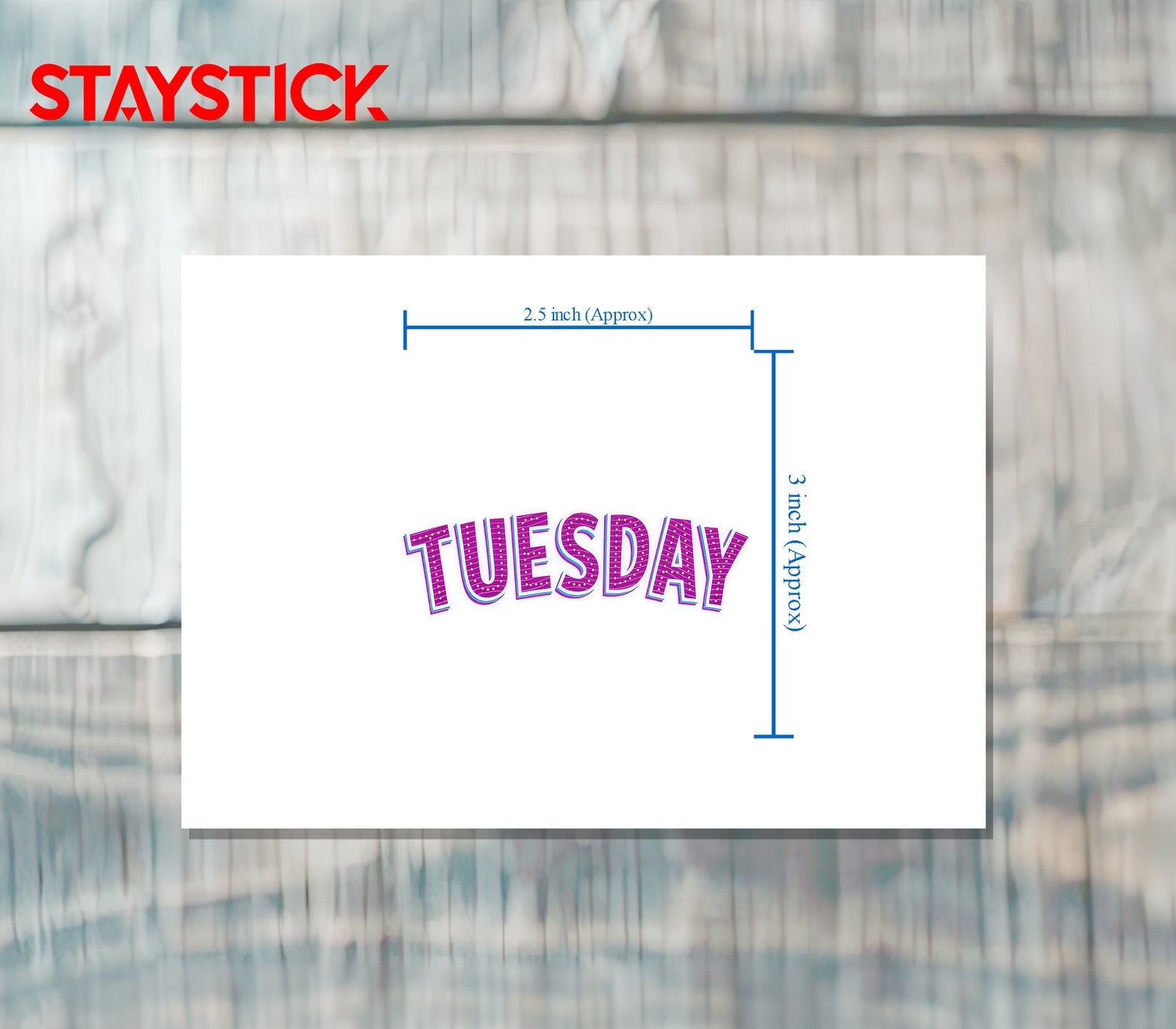 TUESDAY STICKER Premium Vinyl Sticker