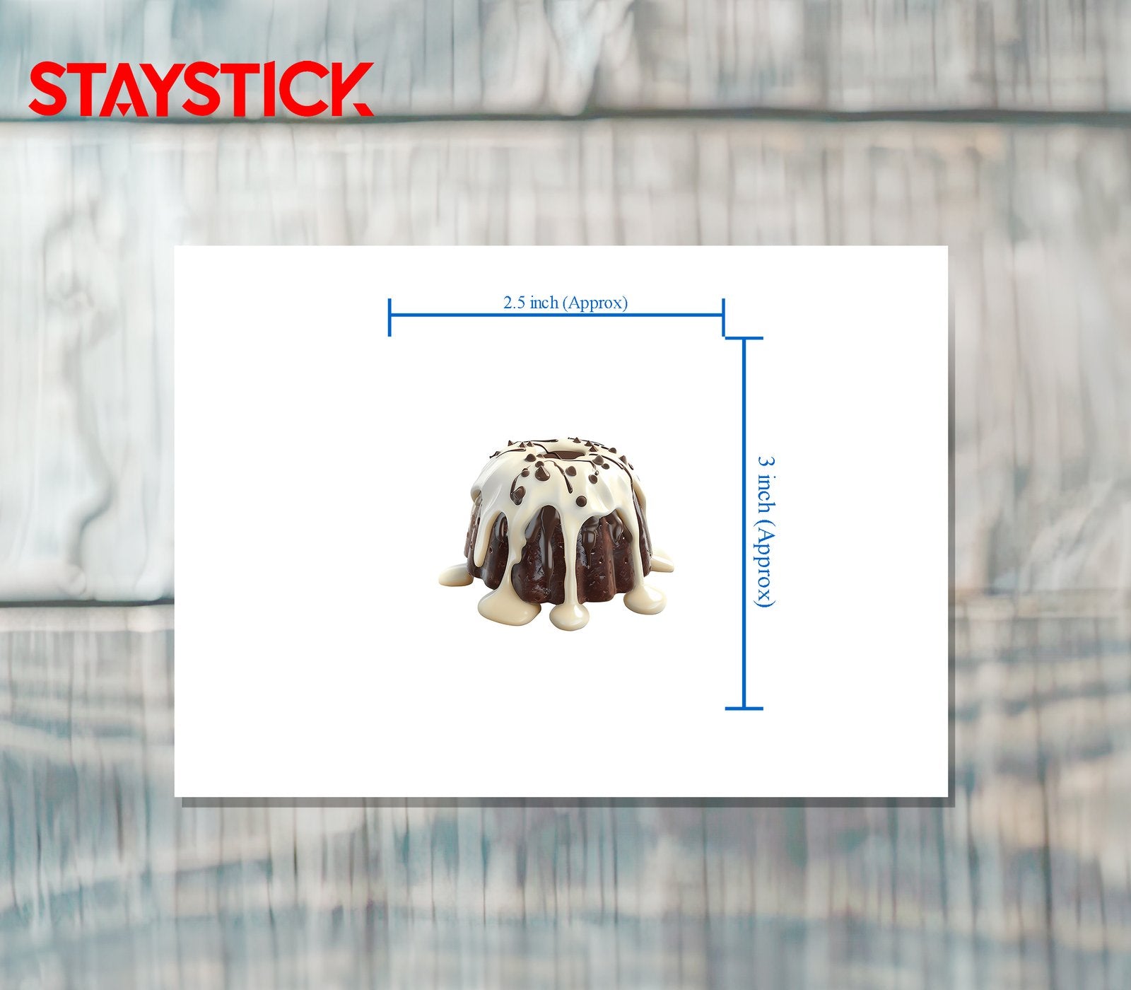Chocolate Bundt Cake Sticker Premium Vinyl Sticker