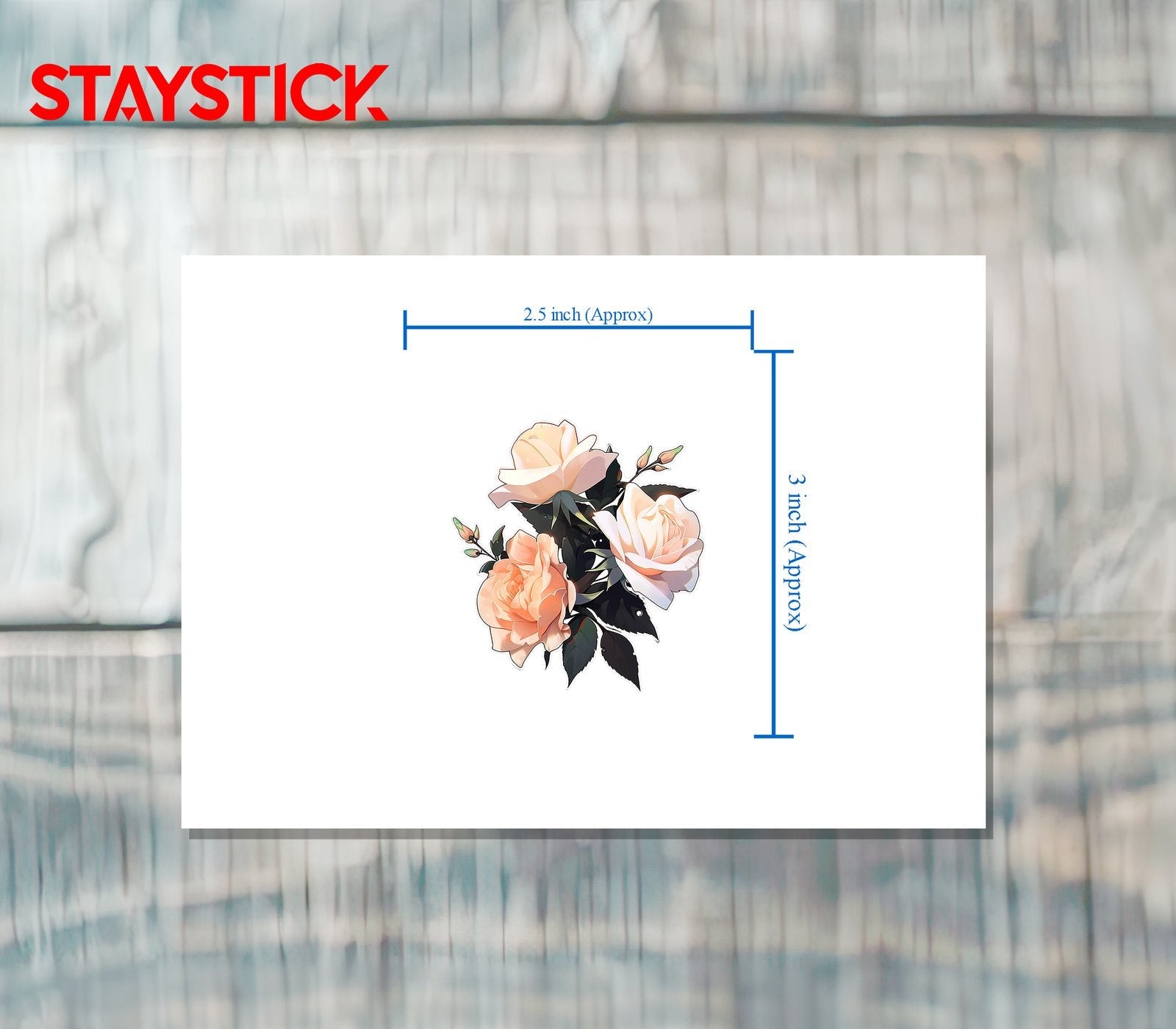 ROSES STICKER Premium Vinyl Sticker