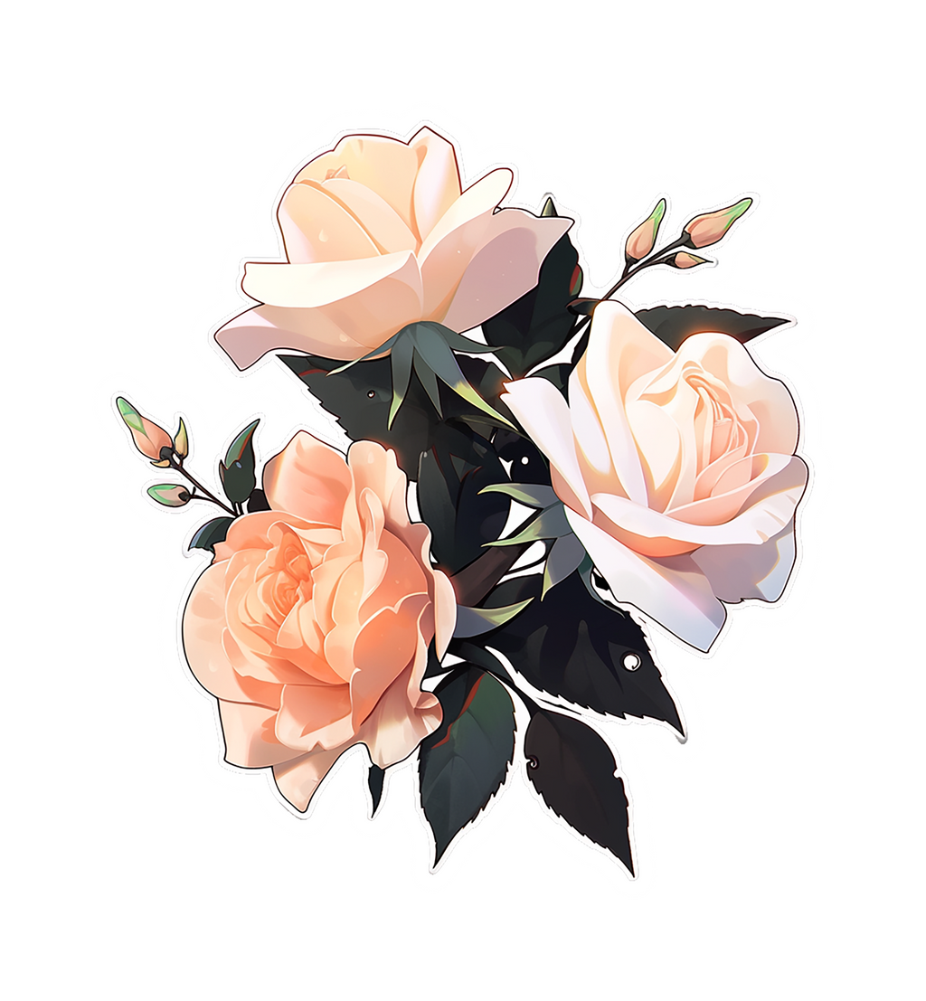 ROSES STICKER Premium Vinyl Sticker