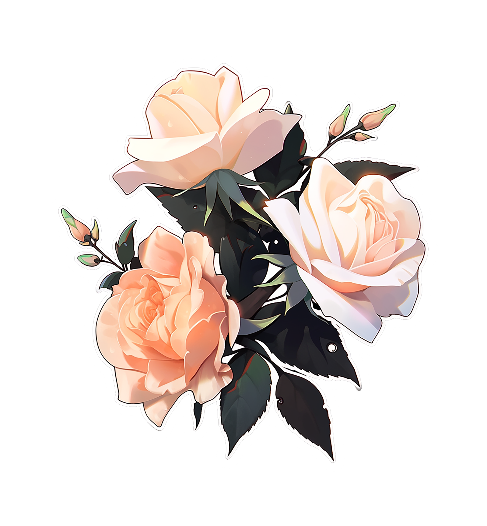ROSES STICKER Premium Vinyl Sticker