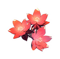 PINK FLORAL STICKER Premium Vinyl Sticker