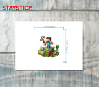 Minecraft Steve with Animals Sticker Premium Vinyl Sticker