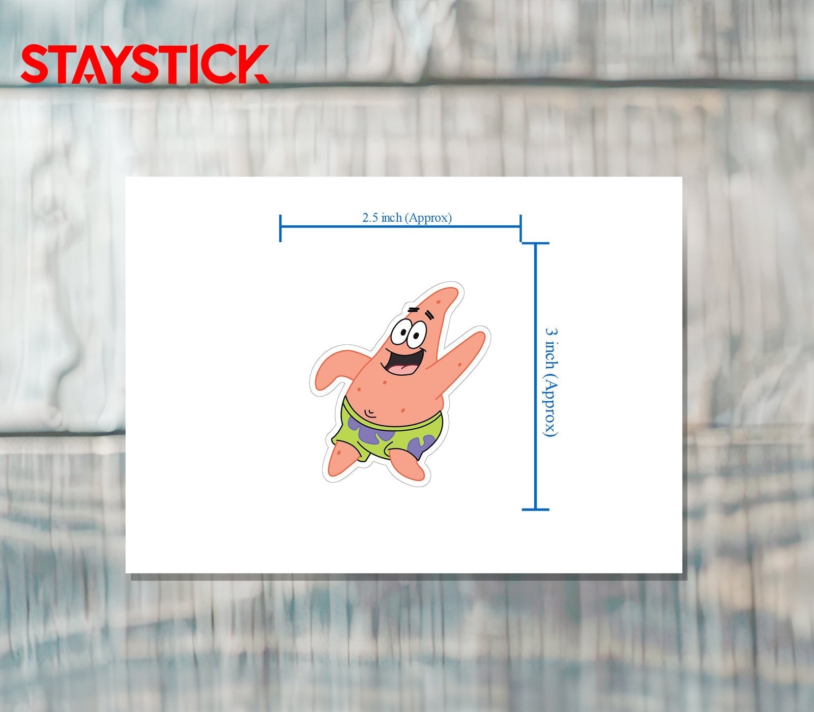 Patrick Star Happy Sticker Premium Vinyl Sticker