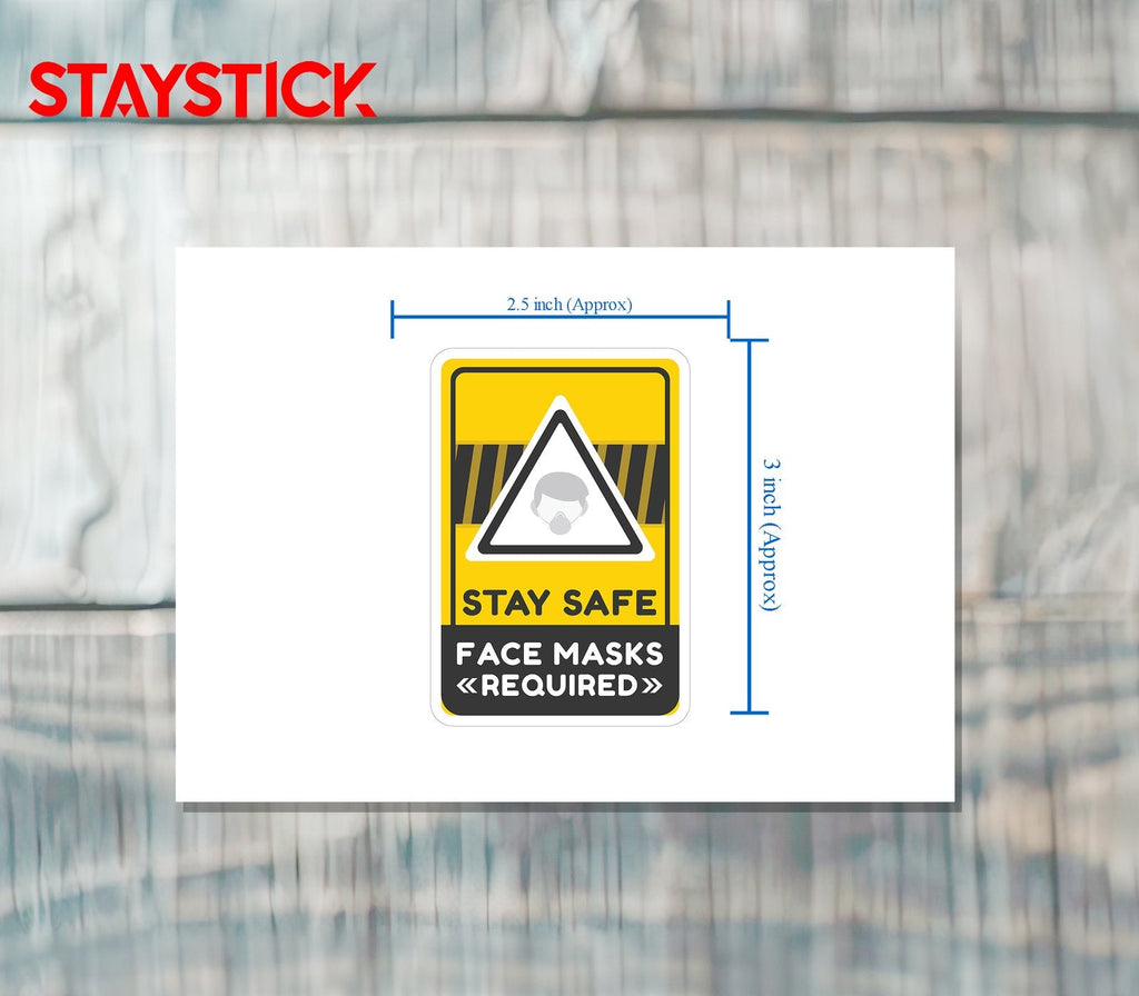 FACE MASK STICKER Safety Sticker