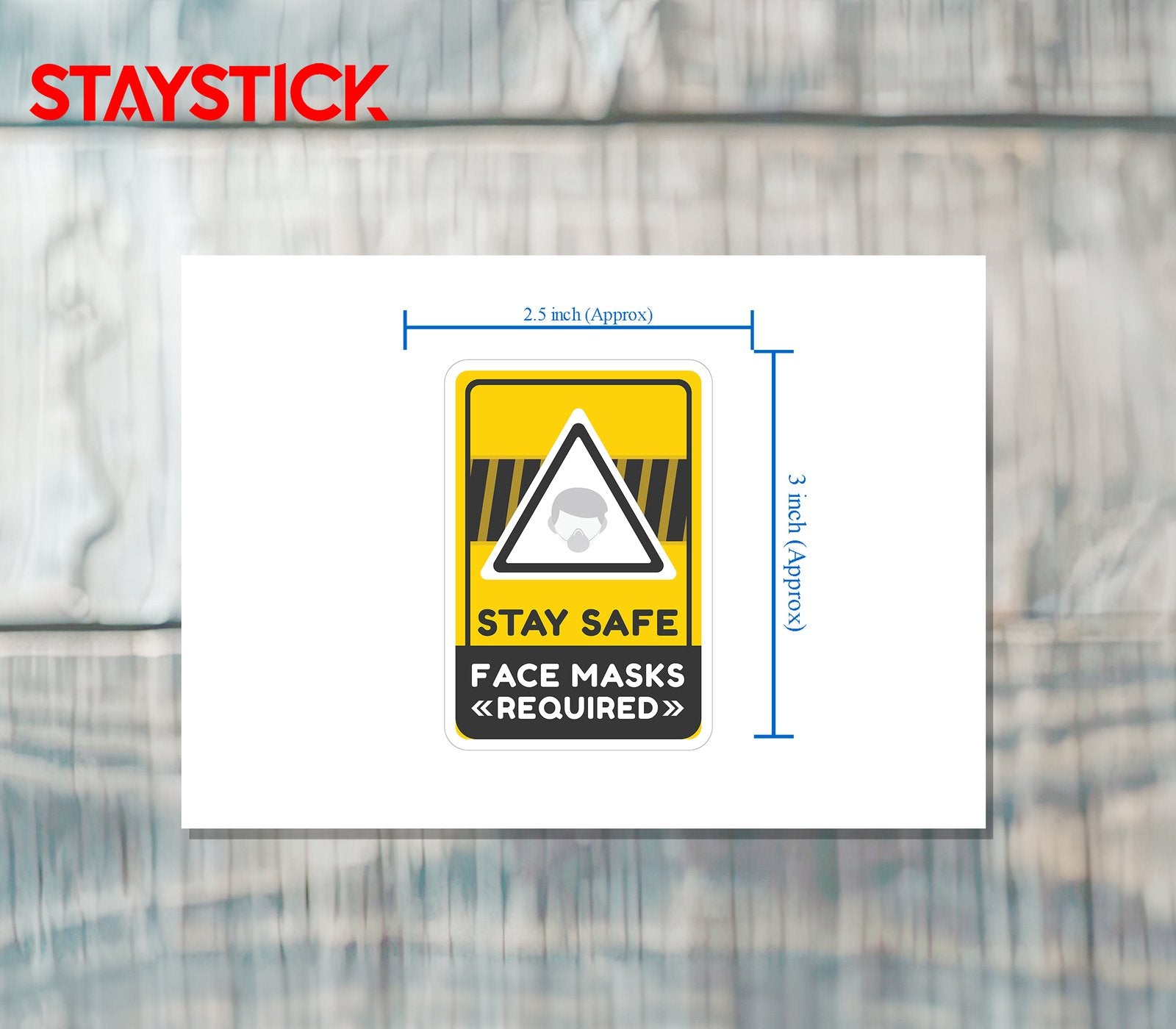 FACE MASK STICKER Safety Sticker