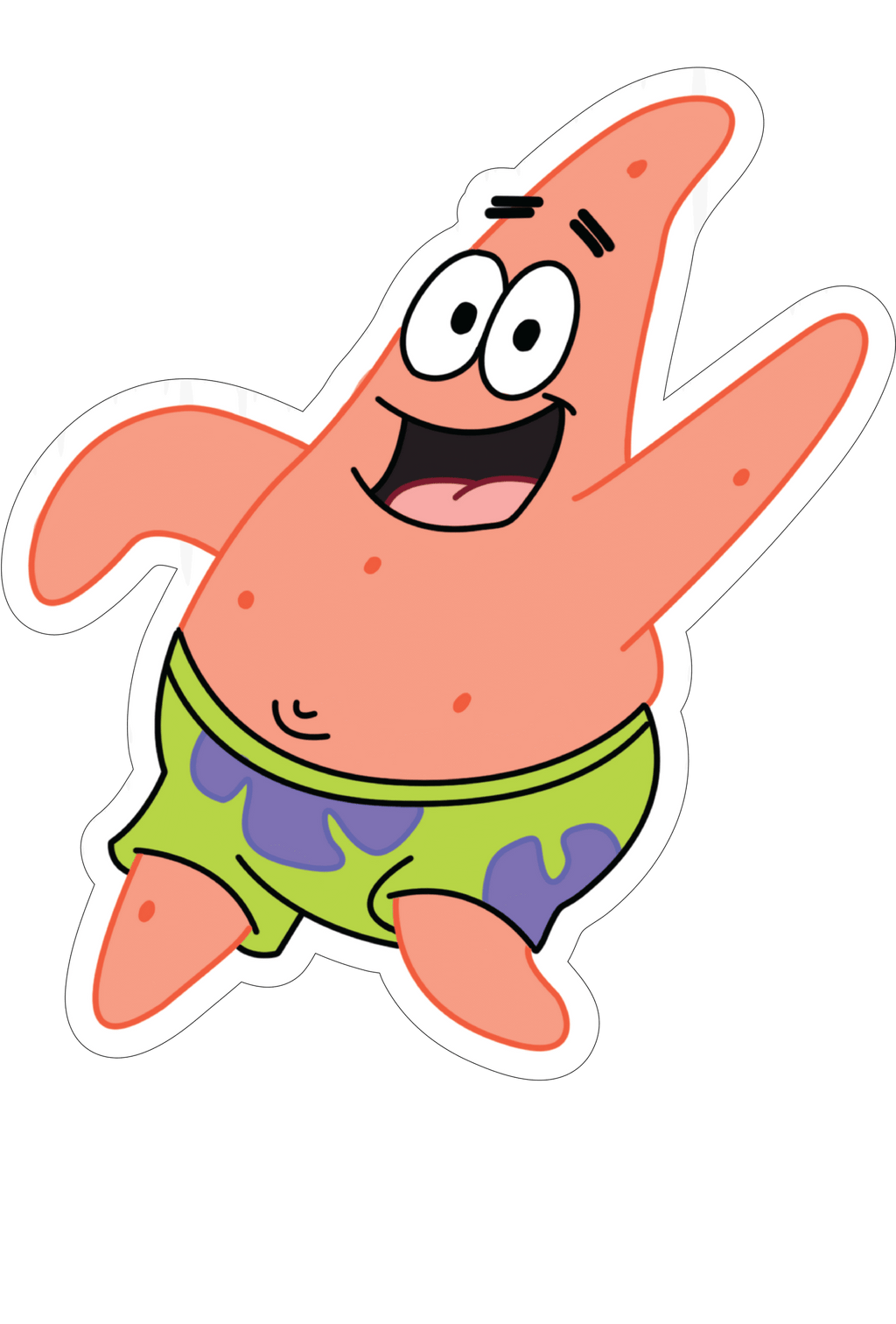 Patrick Star Happy Sticker Premium Vinyl Sticker
