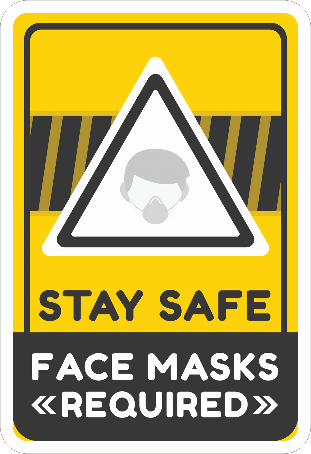 FACE MASK STICKER Safety Sticker
